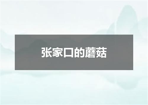 张家口的蘑菇