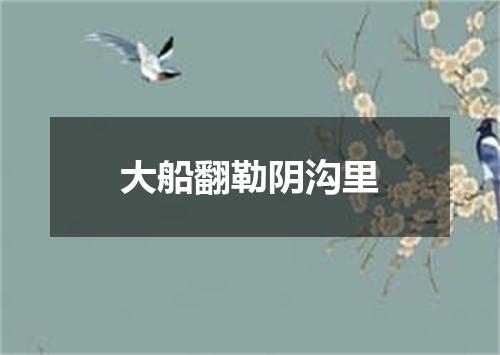 大船翻勒阴沟里