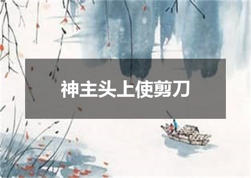 神主头上使剪刀