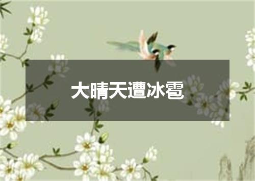大晴天遭冰雹
