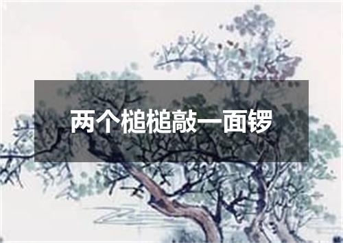 两个槌槌敲一面锣