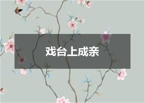 戏台上成亲