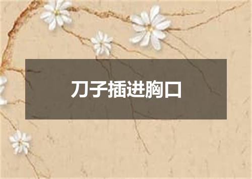 刀子插进胸口