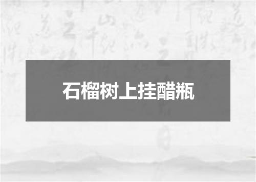 石榴树上挂醋瓶