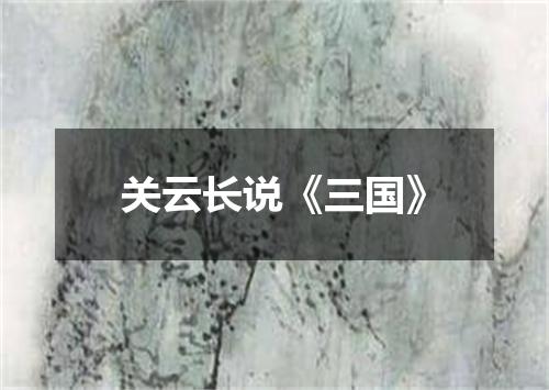 关云长说《三国》