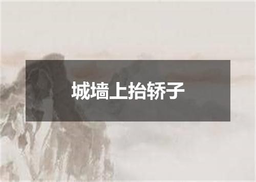 城墙上抬轿子