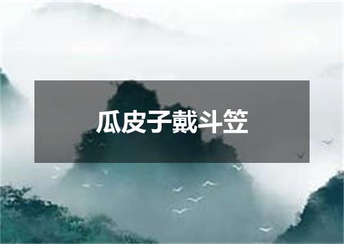 瓜皮子戴斗笠