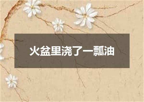 火盆里浇了一瓢油