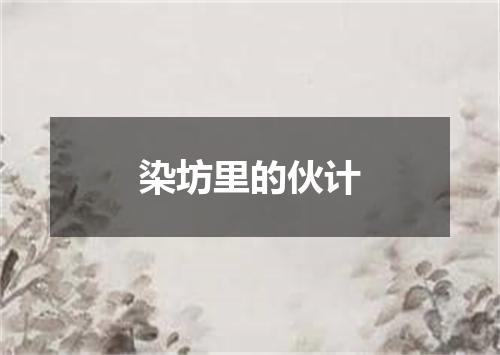 染坊里的伙计