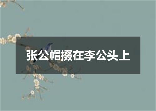 张公帽掇在李公头上
