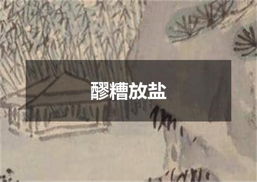 醪糟放盐