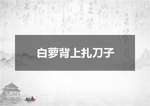 白萝背上扎刀子
