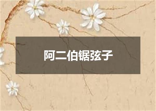 阿二伯锯弦子
