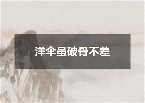 洋伞虽破骨不差