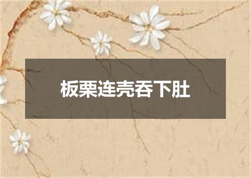 板栗连壳吞下肚