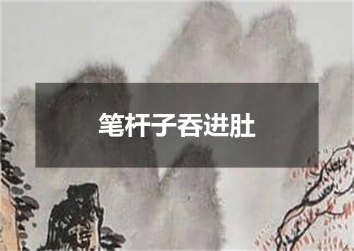 笔杆子吞进肚