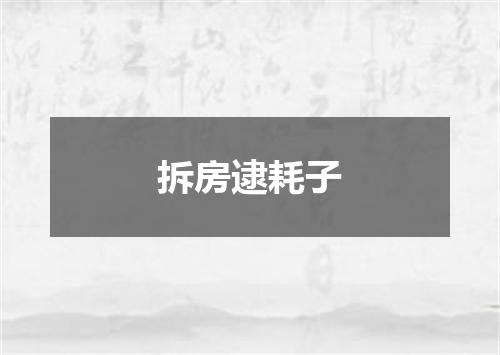 拆房逮耗子