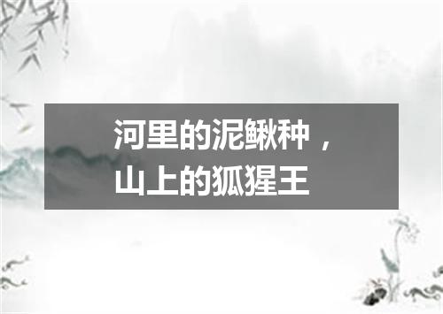 河里的泥鳅种，山上的狐猩王