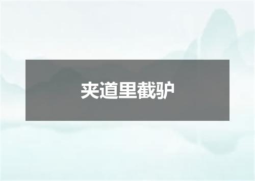 夹道里截驴
