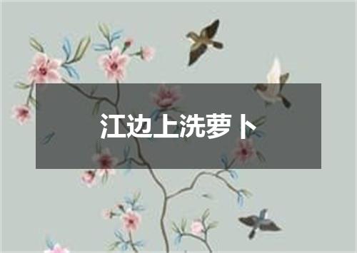 江边上洗萝卜