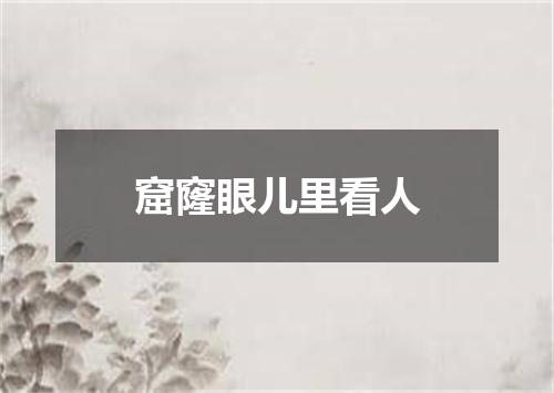 窟窿眼儿里看人