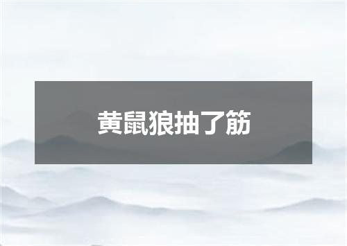 黄鼠狼抽了筋