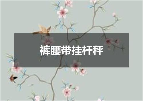 裤腰带挂杆秤