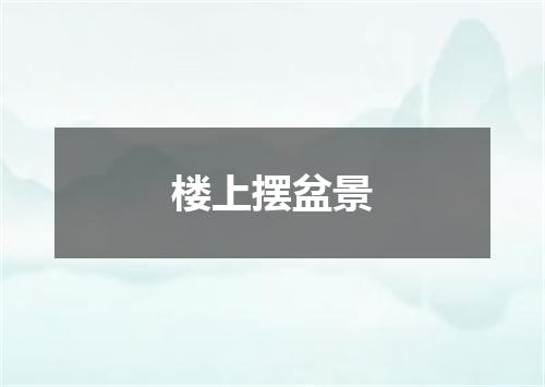 楼上摆盆景