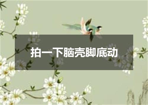 拍一下脑壳脚底动