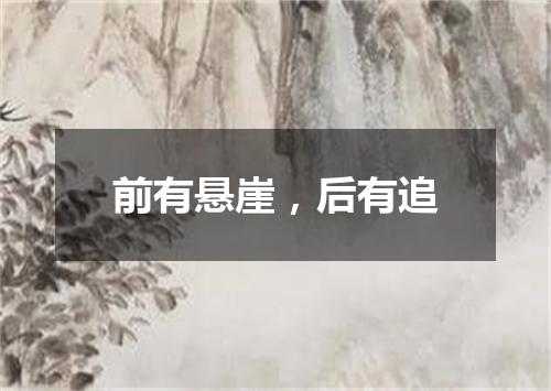 前有悬崖，后有追