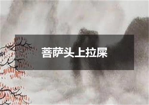 菩萨头上拉屎