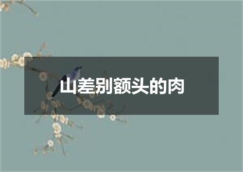 山差别额头的肉
