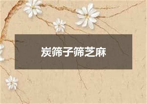 炭筛子筛芝麻