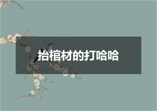 抬棺材的打哈哈