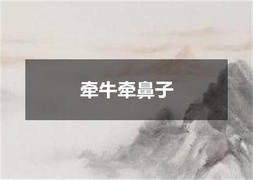 牵牛牵鼻子