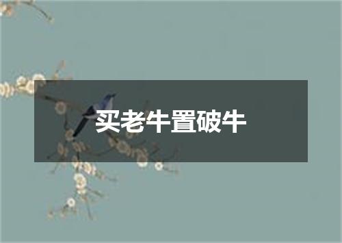 买老牛置破牛