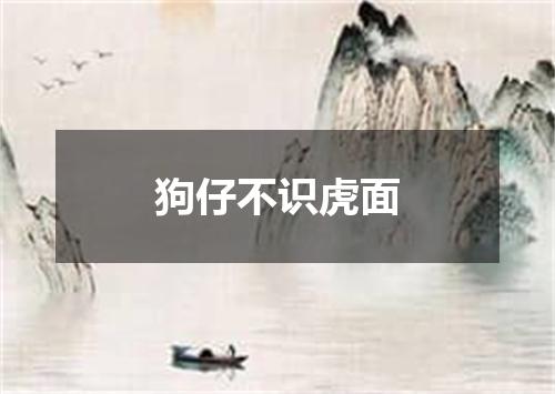 狗仔不识虎面