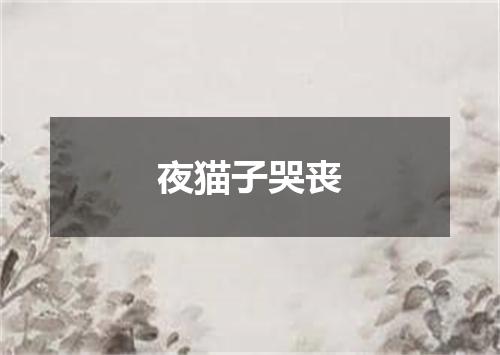 夜猫子哭丧