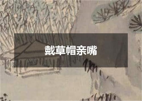 戴草帽亲嘴