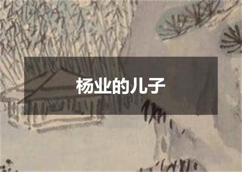 杨业的儿子