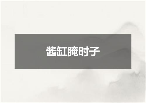 酱缸腌时子