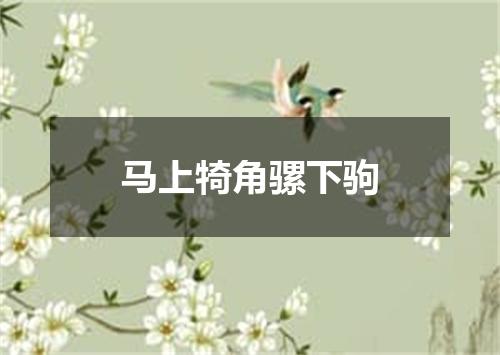 马上犄角骡下驹