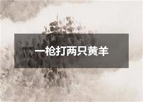一枪打两只黄羊