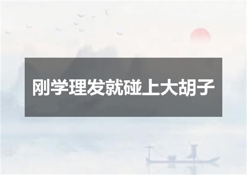刚学理发就碰上大胡子