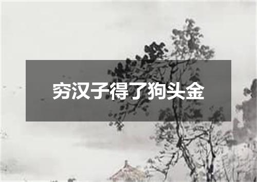 穷汉子得了狗头金