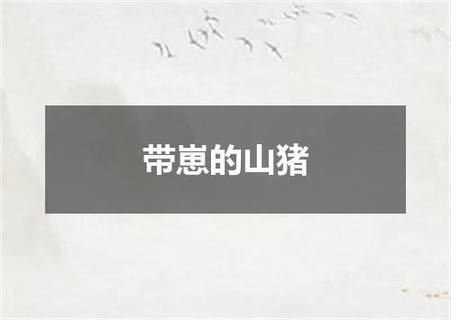 带崽的山猪