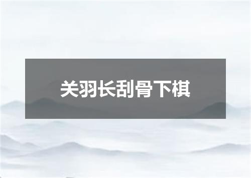 关羽长刮骨下棋