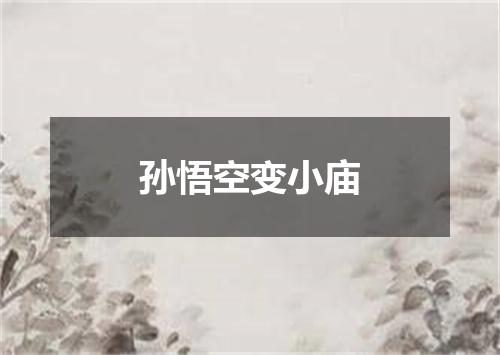 孙悟空变小庙
