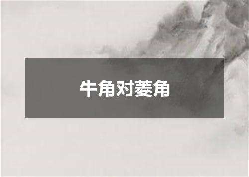 牛角对菱角