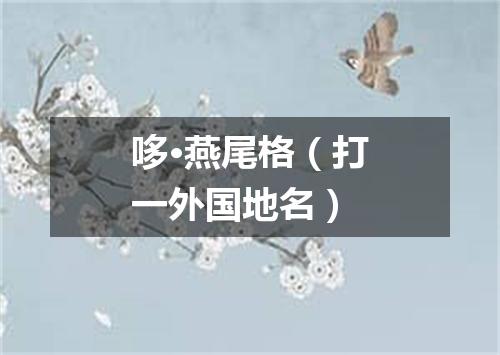 哆·燕尾格（打一外国地名）